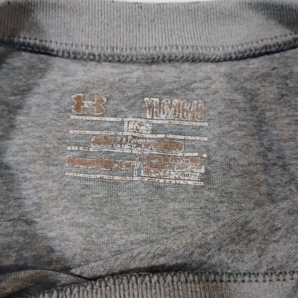 Under Armour Youth Large I Will Graphic Gray Blue Short Sleeve Tee Shirt - Picture 3 of 7